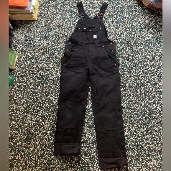 Carhartt Women's Black Quilted Bib Overalls - Picture 5 of 6
